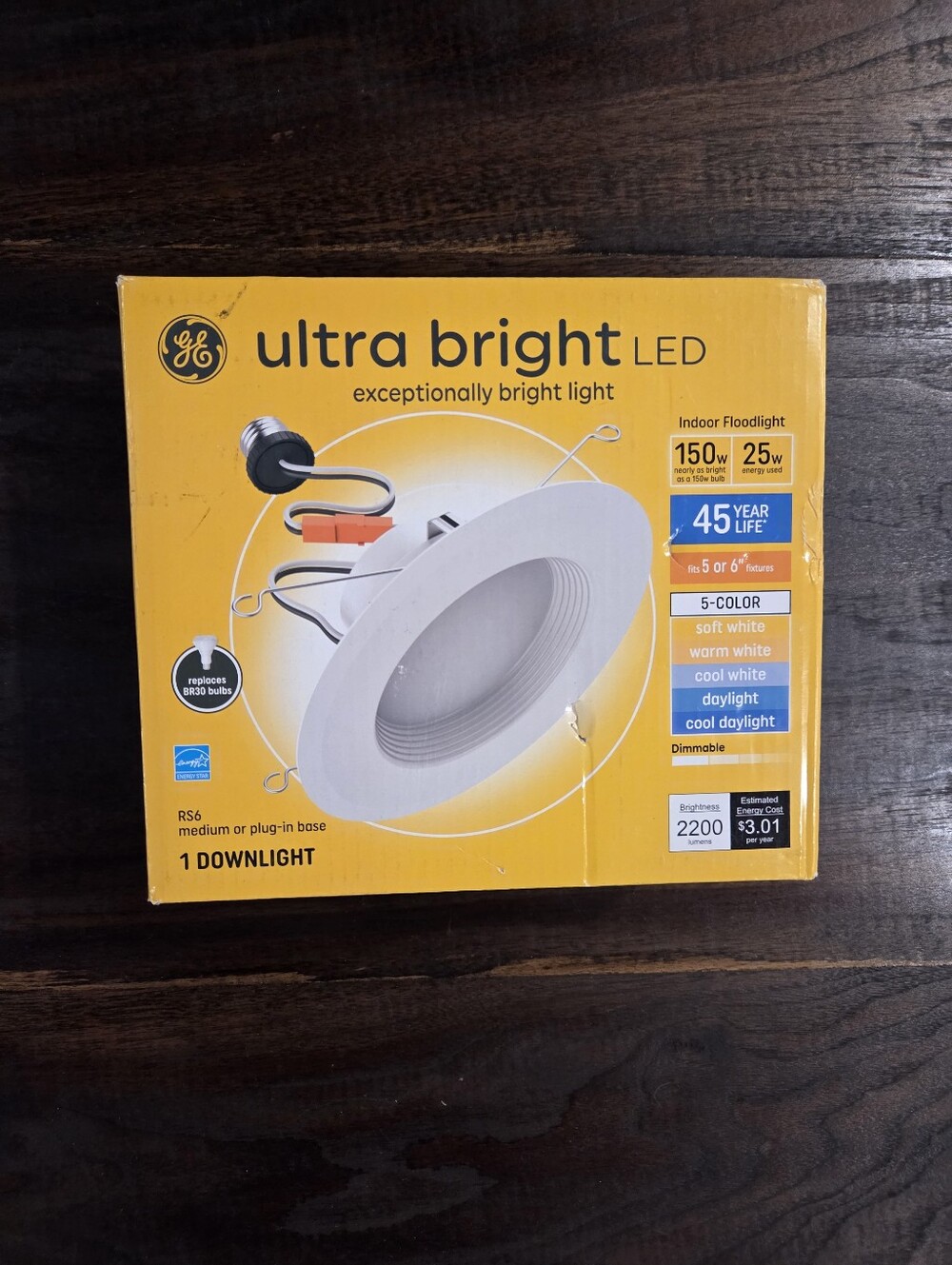 GE 150W RS6 Recessed Can Light Ultra Bright Color Select